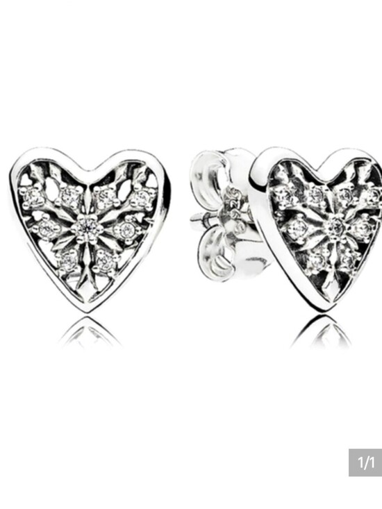 Pandora Jewelry - Pandora Heart of Winter Stud Earrings Sterling Silver- NWT